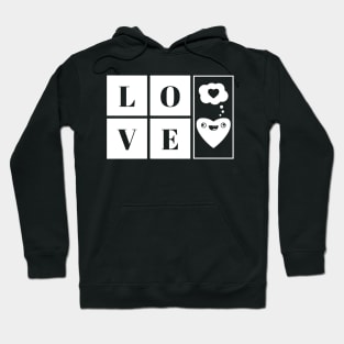 Dopey Heart (white print) Hoodie